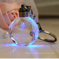 Llavero láser LED para Brithday Crystal 3D Laser Keychain